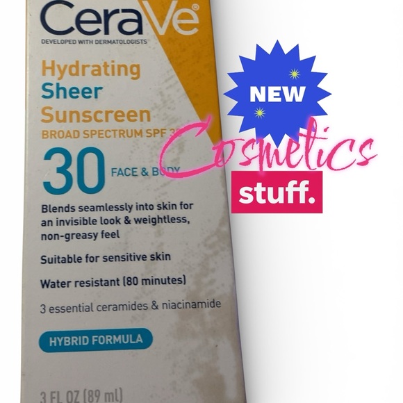 CeraVe Other - CeraVe Hydrating Sheer Sunscreen SPF 30 - Orange and White (30013)